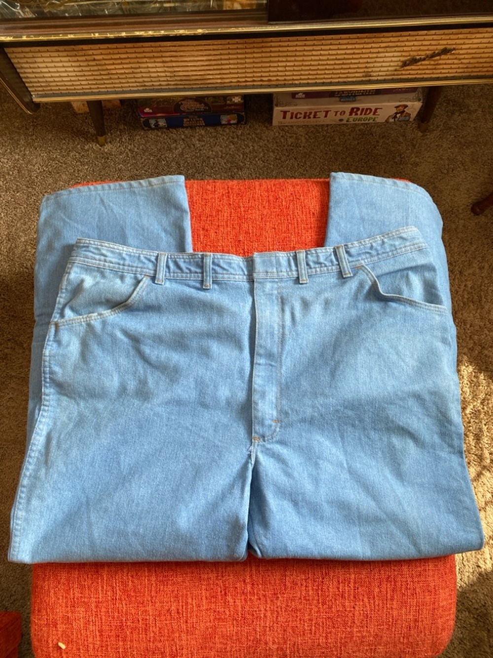 VTG 90's Wrangler Blue Wash Denim Trouser Pants Jeans